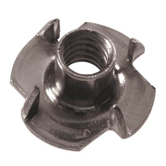Climbing Wall Fixing M10x12mm T-Nut Stainless Steel 4 Pronged Captive Tee Nuts