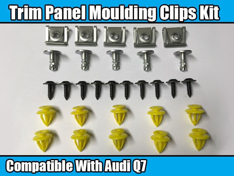 Clip Set for Audi Q7 Bumper Wheel Arch Door Panel Moulding Trim Engine Cover Kit