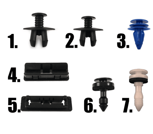 Clips for Jaguar Door Card Moulding Body Trim Panel Wheel Arch Fastener Set
