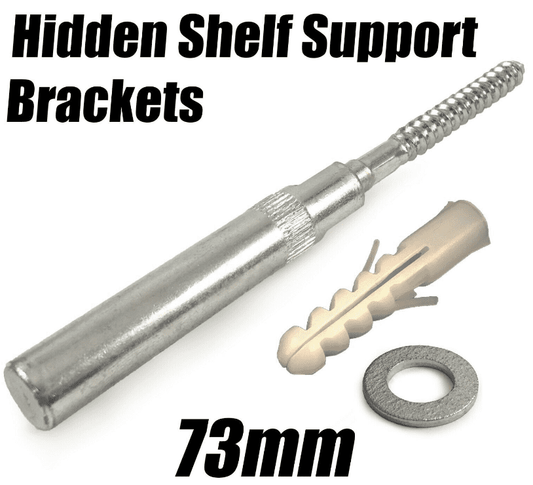 Concealed Hidden Shelf Support Brackets 73mm Invisible Mounting Floating Shelves