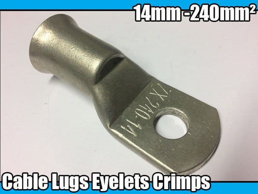Copper Tube Terminals Crimp/Solder Cable Lugs Eyelets Battery 14mm -240mmÃÂ²
