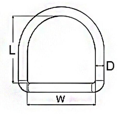D Rings Welded A4 316 Marine Stainless Steel Polished M3 M4 M5 M6 M8