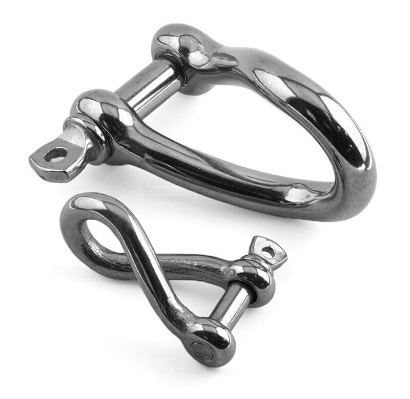 D-Shackles Twisted Eye Rigging Sailing Stainless Steel A4 316 Sizes M4 to M12