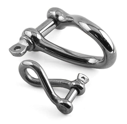 D-Shackles Twisted Eye Rigging Sailing Stainless Steel A4 316 Sizes M4 to M12