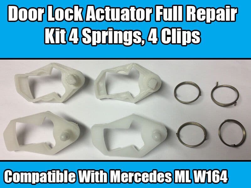 Door Lock Actuator Repair Full Kit for Mercedes Ml W164 Part X4 Springs X4 Clips