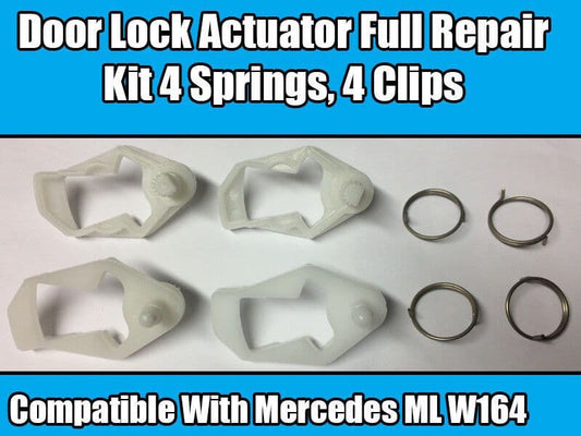 Door Lock Actuator Repair Full Kit for Mercedes Ml W164 Part X4 Springs X4 Clips