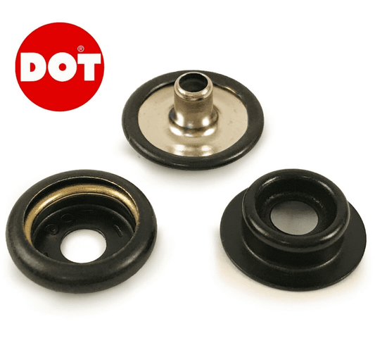 Dot Black Fasteners Press Snap Stud Socket & Cap Fit Boat Awning Canopy Canvas
