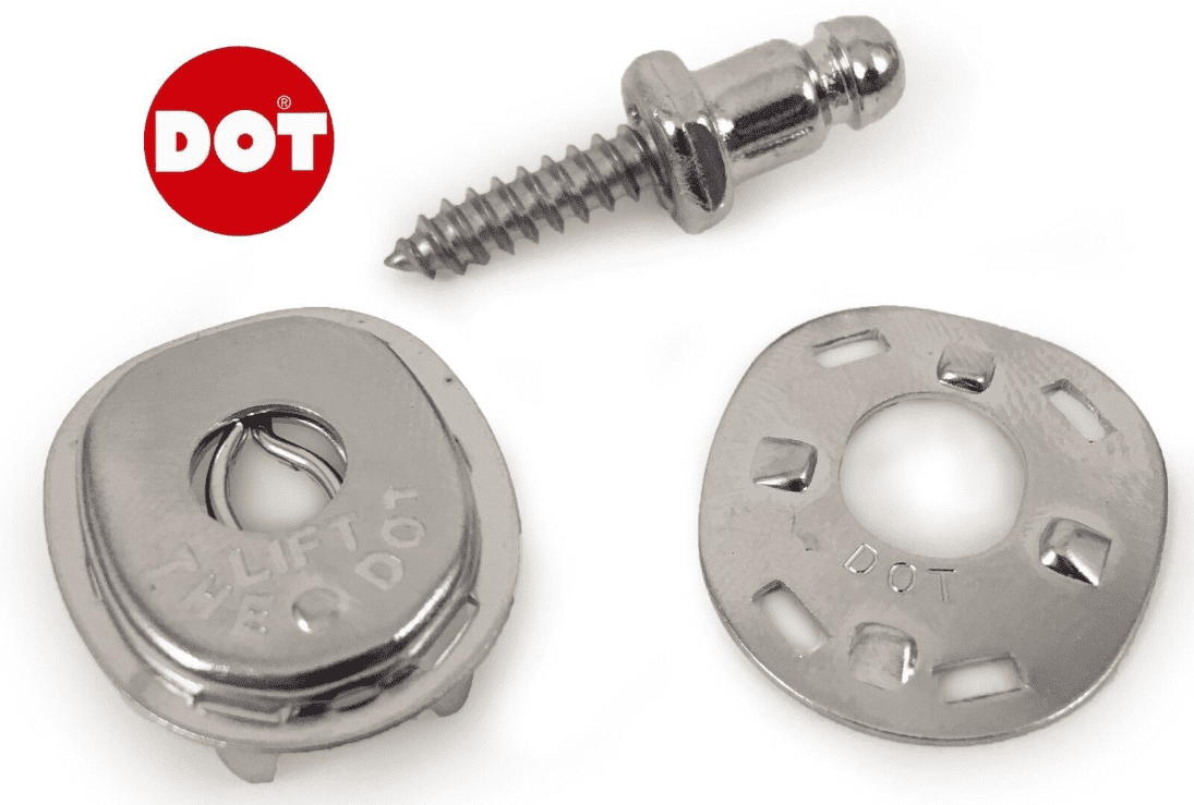 Dot Boat Canopy Cover Fastener Kit 5/8" Stainless Screw Stud Plate Socket