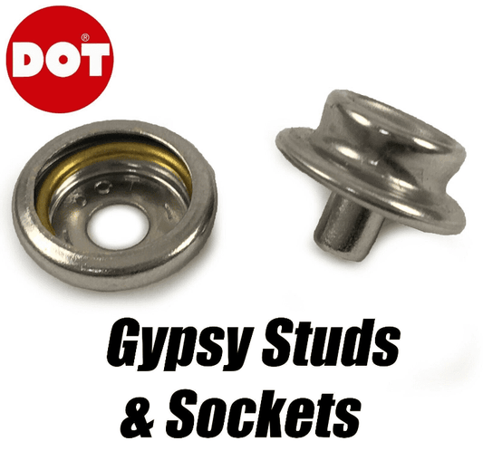 Dot Gypsy Stud & Sockets Fastener Set Boat Canvas Canopy Cover Studs Press Snap