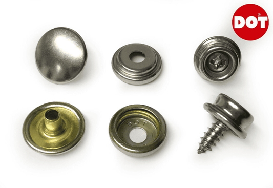 Dot Press Snap Cap Fastener Socket 3/4" Screw Stud Canopy Cover Canvas Nickel