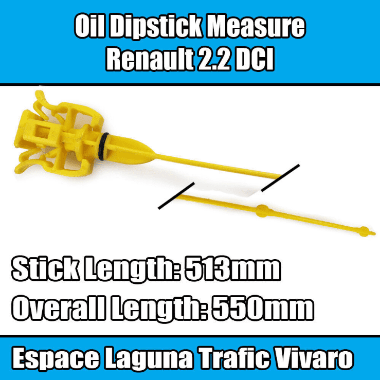 Engine Oil Dipstick for 2.2 Dci Renault Espace Laguna Trafic 8200676299 550mm