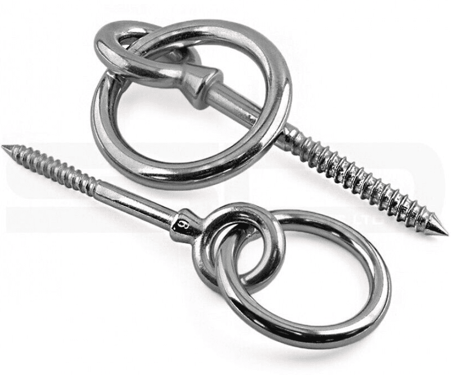 Eye Bolts With Ring-Wood Threaded-A4 316 Stainless Steel-M6 M8 M10