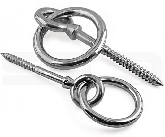 Eye Bolts With Ring-Wood Threaded-A4 316 Stainless Steel-M6 M8 M10