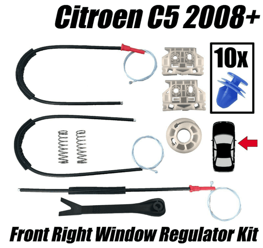Front Right Window Regulator Repair Kit & Clips For Citroen C5 2008>