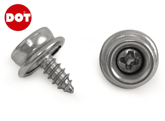 Genuine Dot Stainless Steel Short Thread 3/8" Screw Stud Snap Cover Fastener