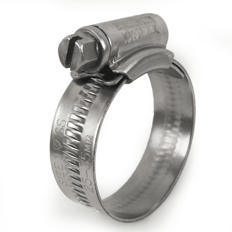Genuine Jubilee A2 Stainless Steel Clip Hose Pipe Clamp Worm Drive 25mm-35mm 1