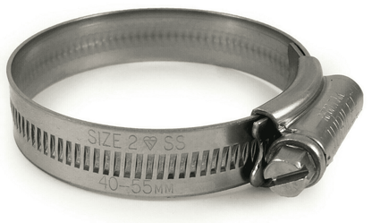 Genuine Jubilee A2 Stainless Steel Clip Hose Pipe Clamp Worm Drive 40mm-55mm 2
