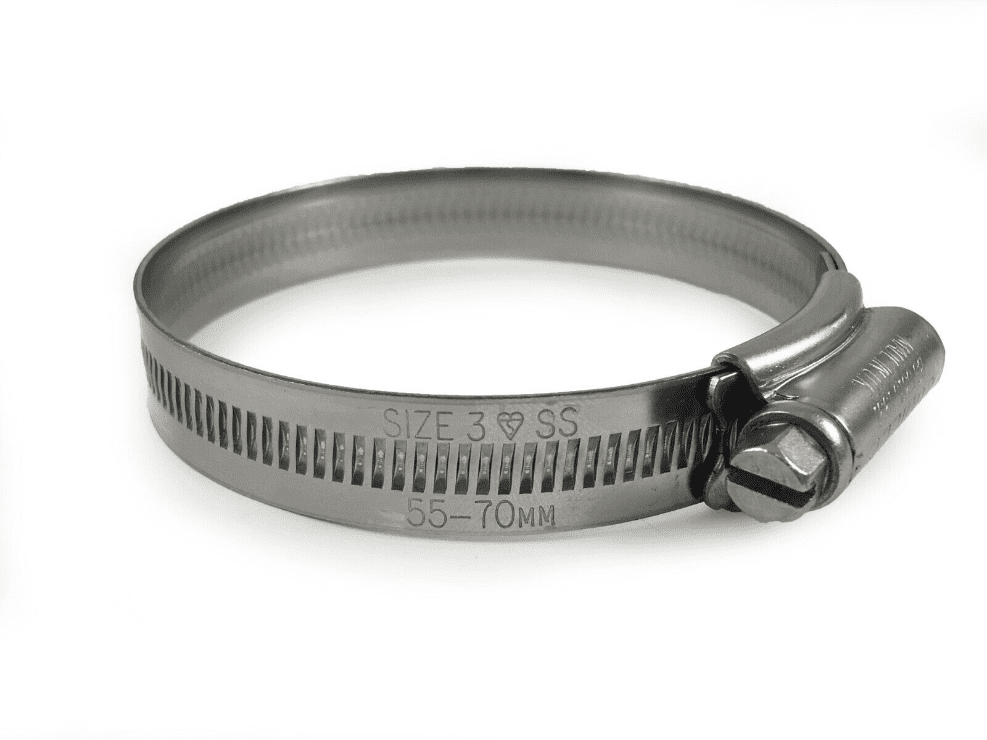 Genuine Jubilee A2 Stainless Steel Clip Hose Pipe Clamp Worm Drive 55mm-70mm 3
