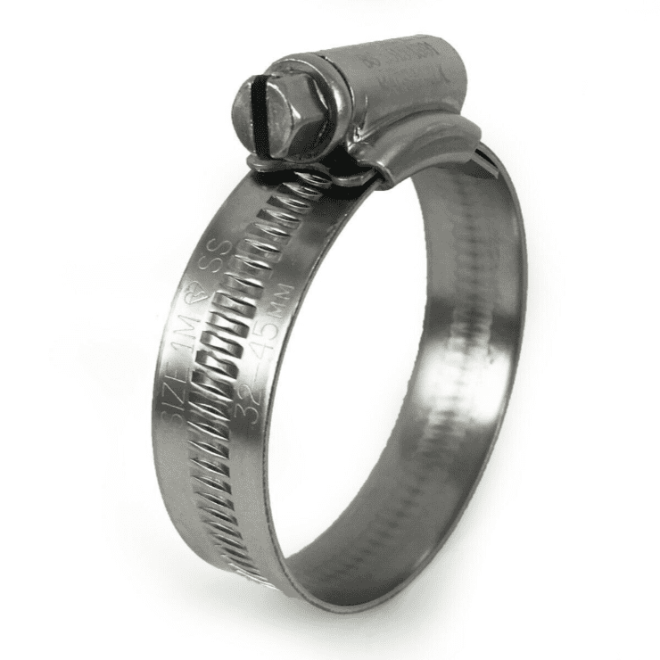Genuine Jubilee Stainless Steel Clips Hose Pipe Clamp Worm Drive 32mm-45mm 1M