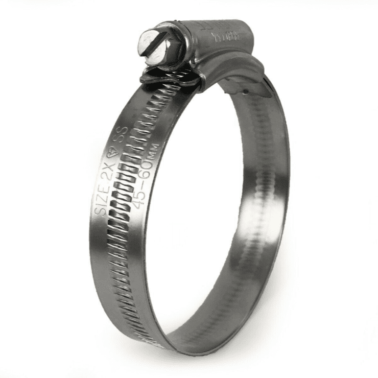 Genuine Jubilee Stainless Steel Clips Hose Pipe Clamp Worm Drive 45mm-60mm 2X