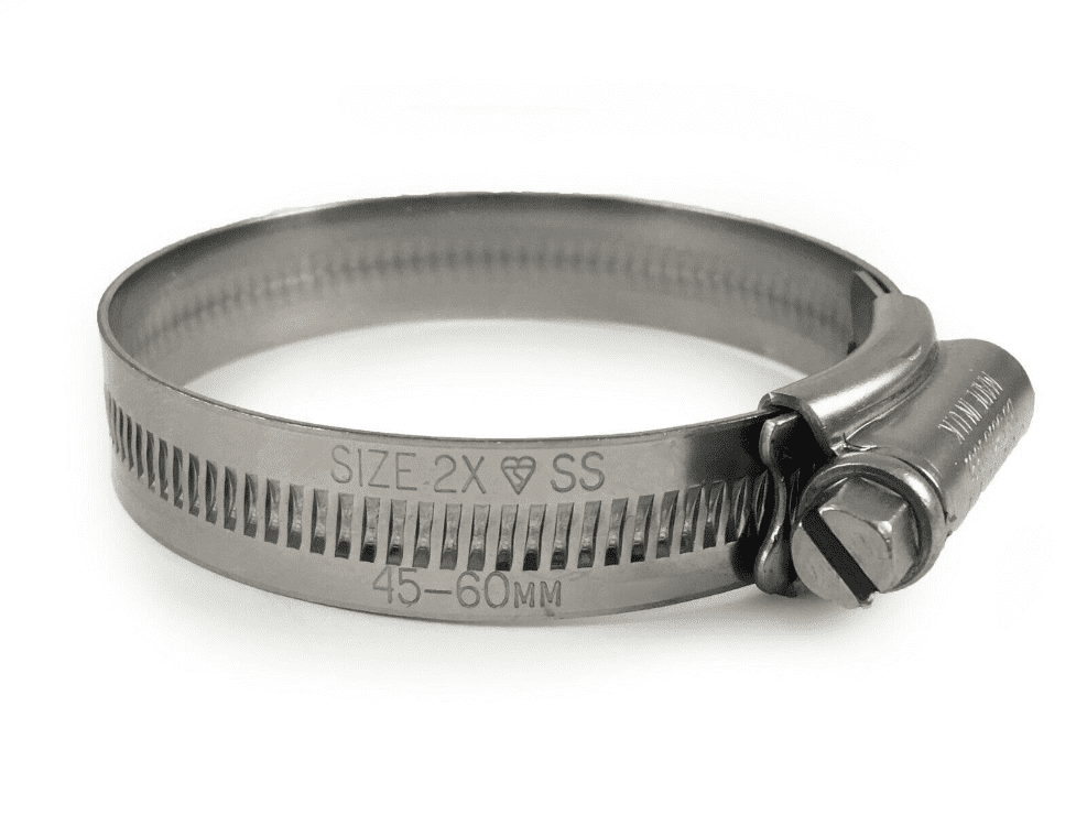 Genuine Jubilee Stainless Steel Clips Hose Pipe Clamp Worm Drive 45mm-60mm 2X