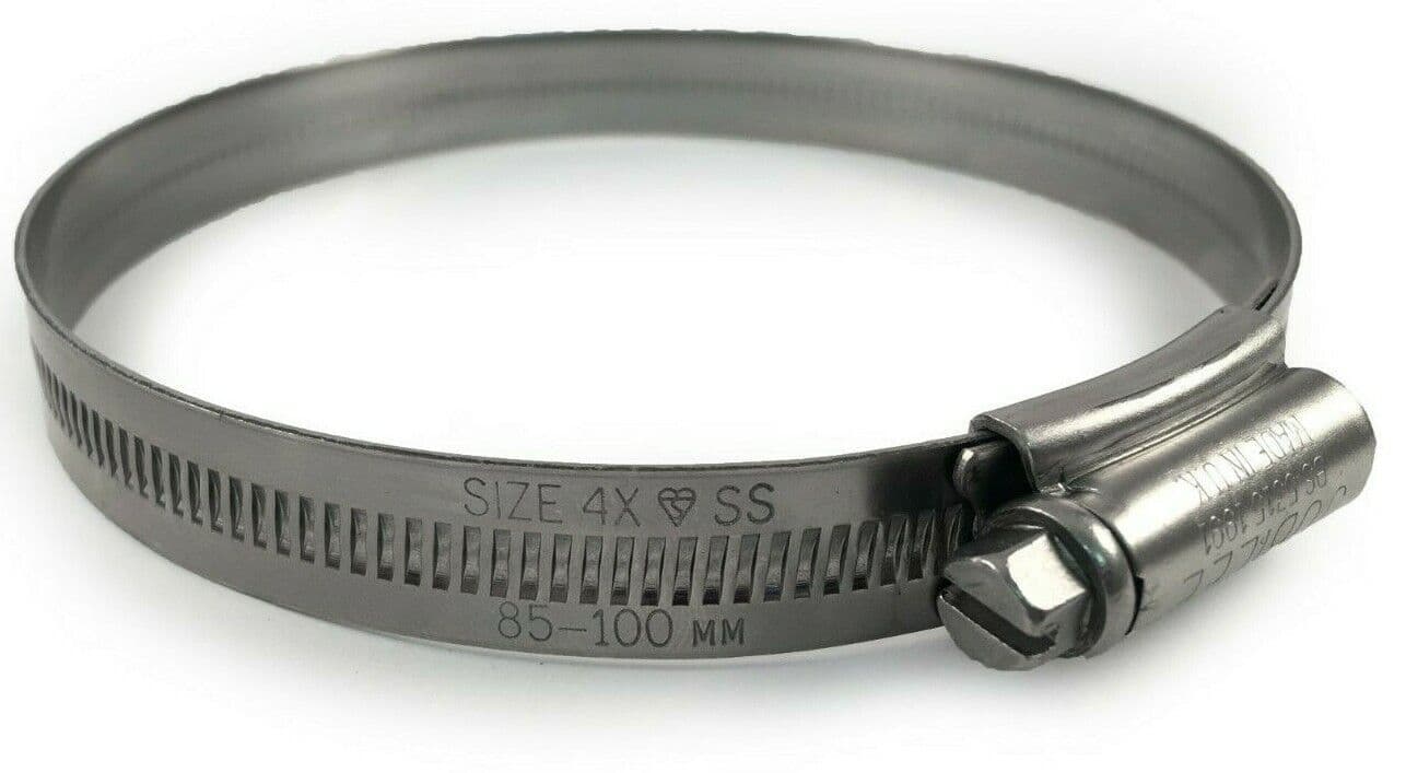 Genuine Jubilee Stainless Steel Clips Hose Pipe Clamp Worm Drive 85mm-100mm 4X