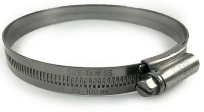 Genuine Jubilee Stainless Steel Clips Hose Pipe Clamp Worm Drive 85mm-100mm 4X