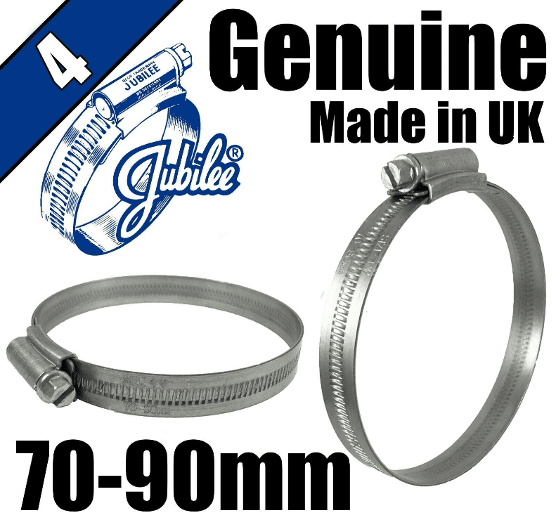 Genuine Original Jubilee Clips Steel Hose Pipe Clamps Worm Drive 70mm-90mm 4