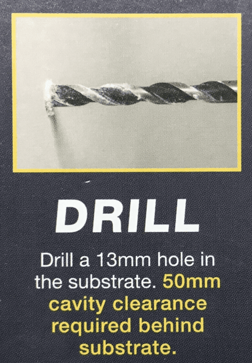 Genuine Zip Fix Plasterboard Hollow Cavity Wall Fixings Toggler Type With Screw