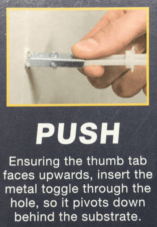 Genuine Zip Fix Plasterboard Hollow Cavity Wall Fixings Toggler Type With Screw