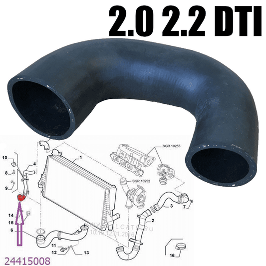 Intercooler Hose Pipe for Vauxhall Vectra C Signum 2.0 2.2 Dti Turbo Engine