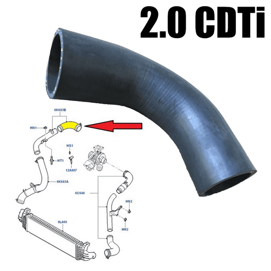 Intercooler Turbo Engine Hose Pipe for Ford Focus Cmax 1.6 1.8 Tdci 4M516K863Be