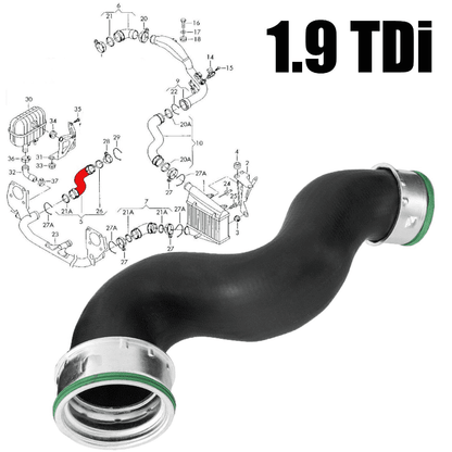 Intercooler Turbo Hose Pipe for VW Passat 3B3/3B6 Skoda Superb 3U4 1.8T 1.9 Tdi