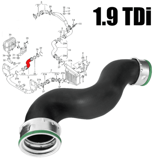 Intercooler Turbo Hose Pipe for VW Passat 3B3/3B6 Skoda Superb 3U4 1.8T 1.9 Tdi