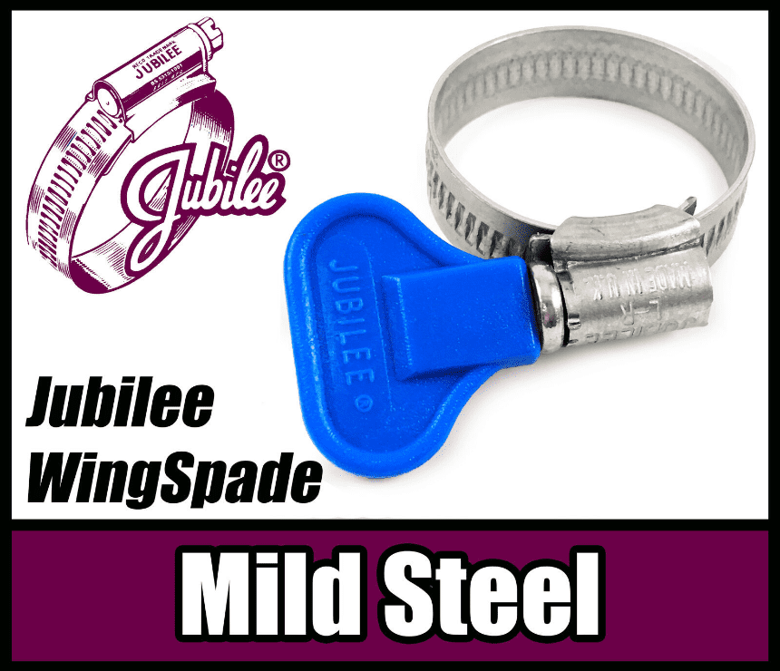 Jubilee Zinc Plated Steel Wing Spade Hose Clips Domestic Clamps Rubber Pipe Tube