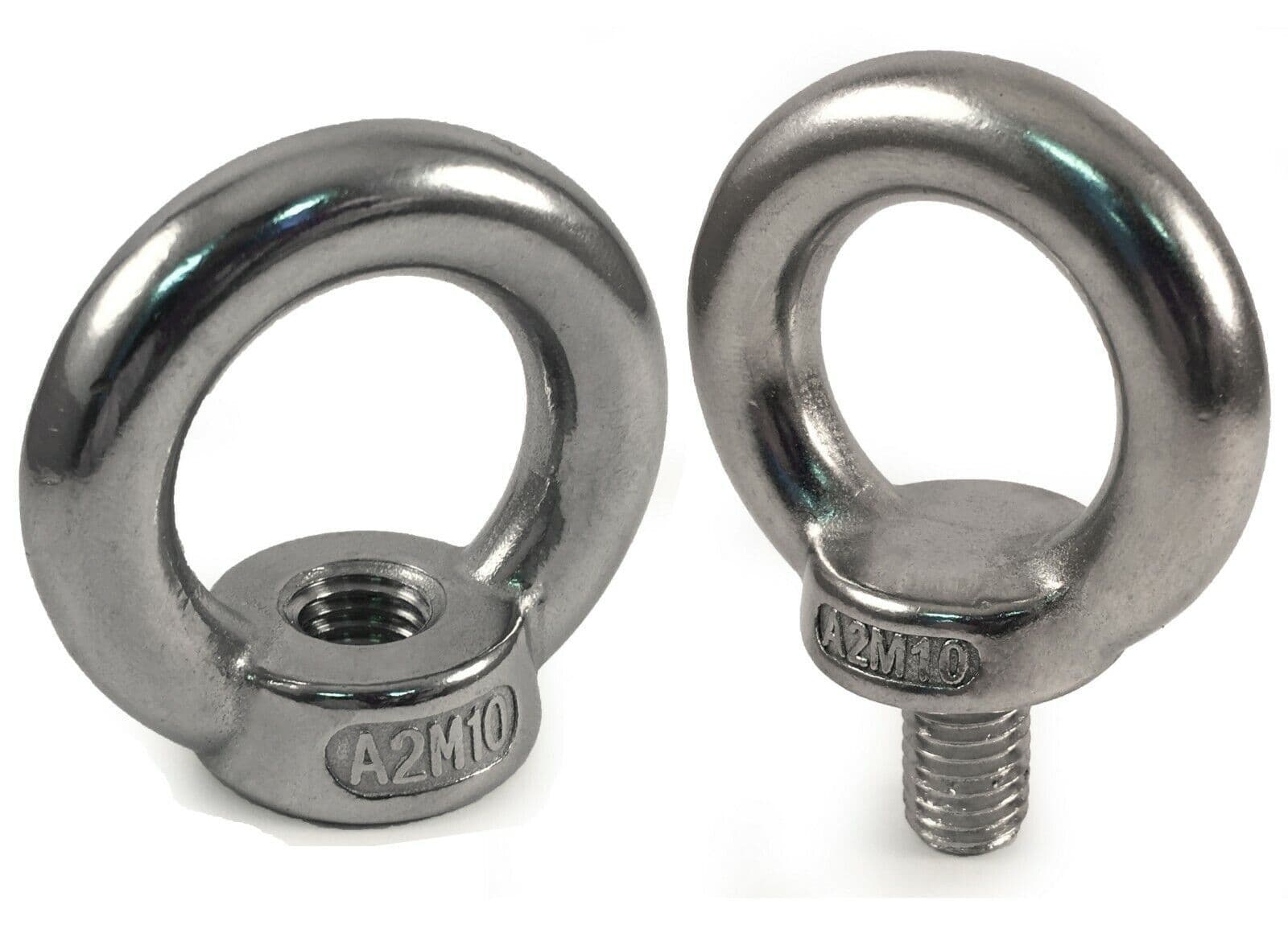 M10 A2 304 Stainless Steel Lifting Eye Nuts Bolts Din 580 582 Type Metric Coarse