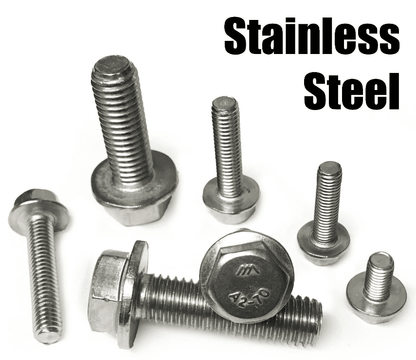 M10 A2 Stainless Steel Hex Head Flange Bolts Screws W/ Domed Hex Nut + Washers
