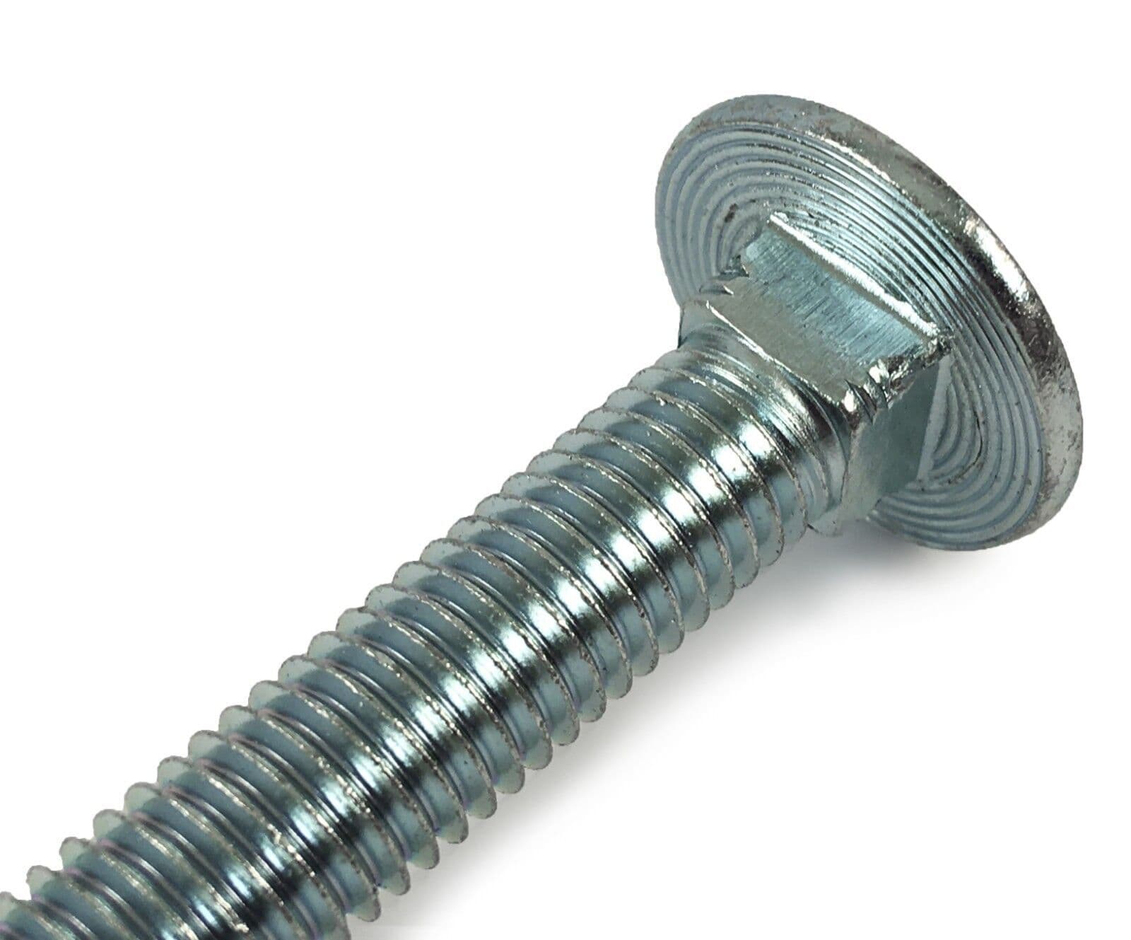 M10 Cup Square Carriage Bolts With Hex Nuts Coach Screw Zinc Plated Timco Din603