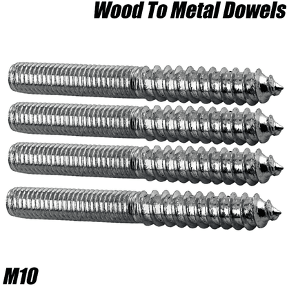 M10 Furniture Fixing Wood To Metal Dowels Wall Hanger Bolts Nuts + Washers