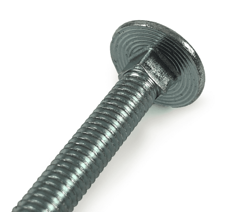 M10 10mm Cup Square Carriage Bolt Coach Bolts Penny Washers & Nuts Zinc