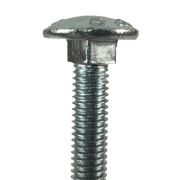 M10 10mm Cup Square Carriage Bolt Coach Bolts Penny Washers & Nuts Zinc