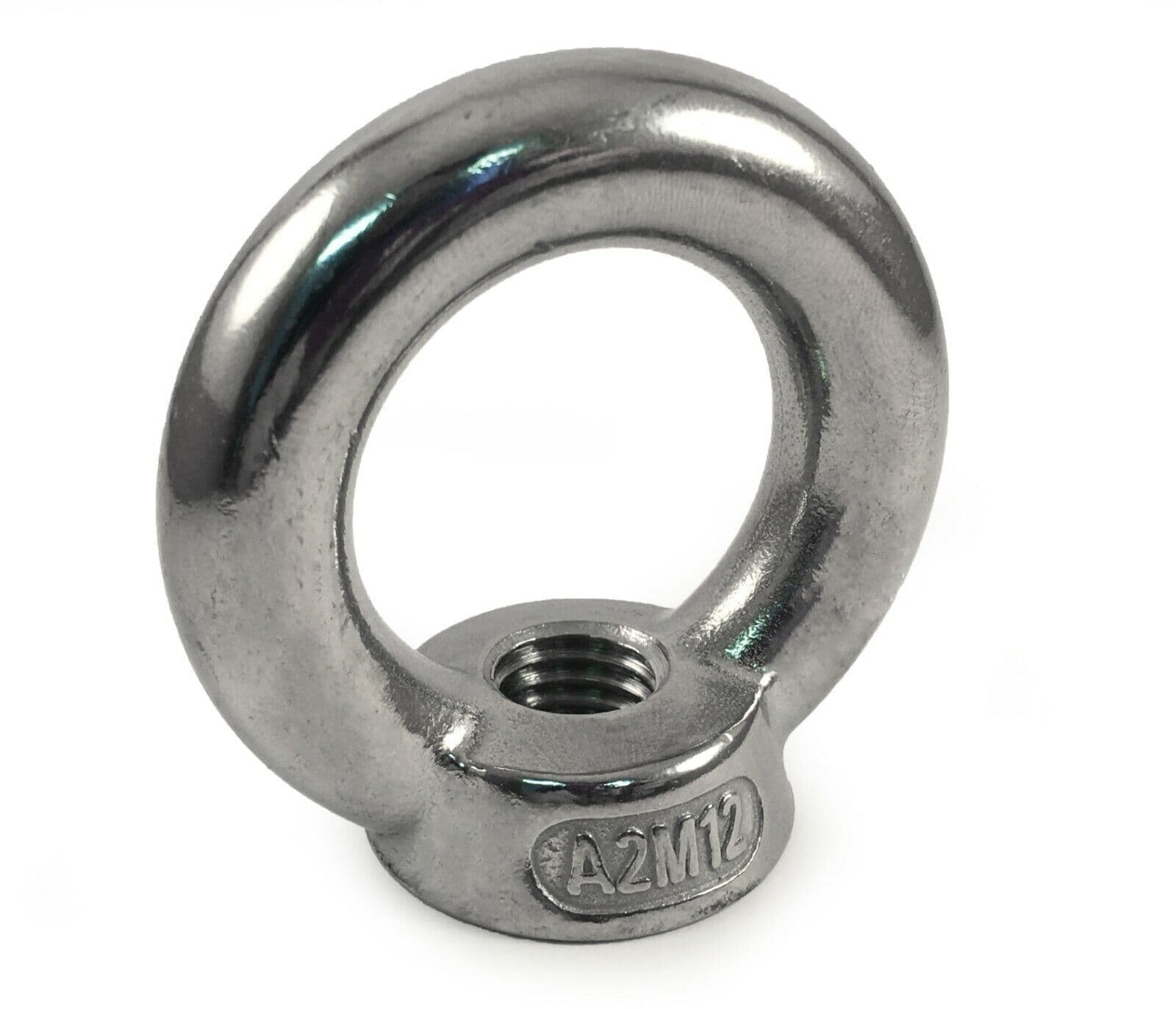 M12 A2 304 Stainless Steel Lifting Eye Female Nuts Din 582 Type Metric Coarse
