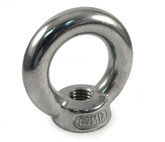 M12 A2 304 Stainless Steel Lifting Eye Female Nuts Din 582 Type Metric Coarse