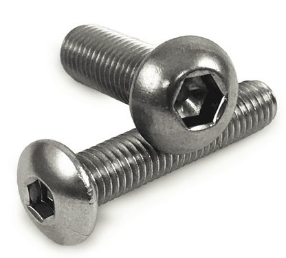 M12 A2 Stainless Steel Button Head Socket Screws + Domed Acorn Hex Cap Nuts