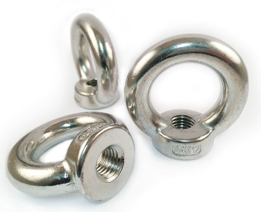 M12 A4 316 Marine Grade Stainless Steel M12 Lifting Eye Female Nuts Din 582 Type
