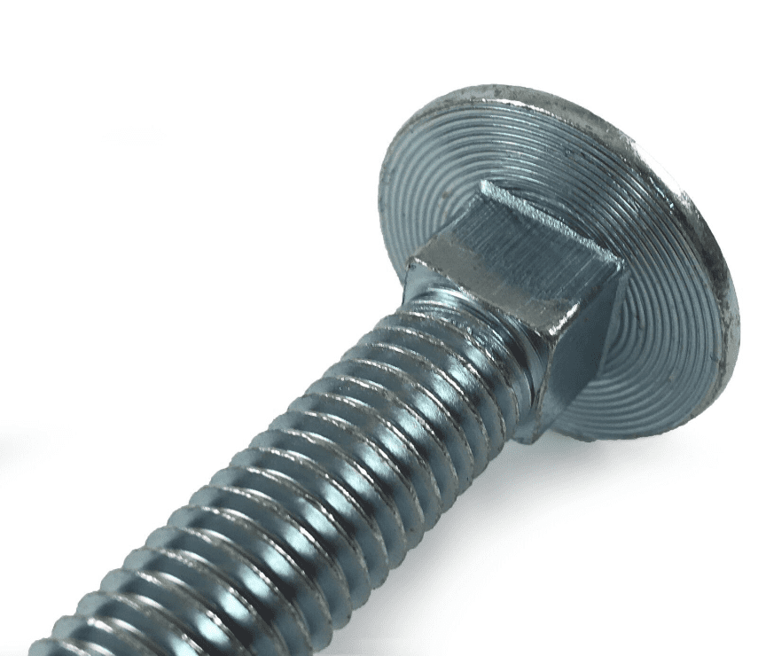 M12 Cup Square Carriage Bolts With Hex Nuts Coach Screw Zinc Plated Timco Din603