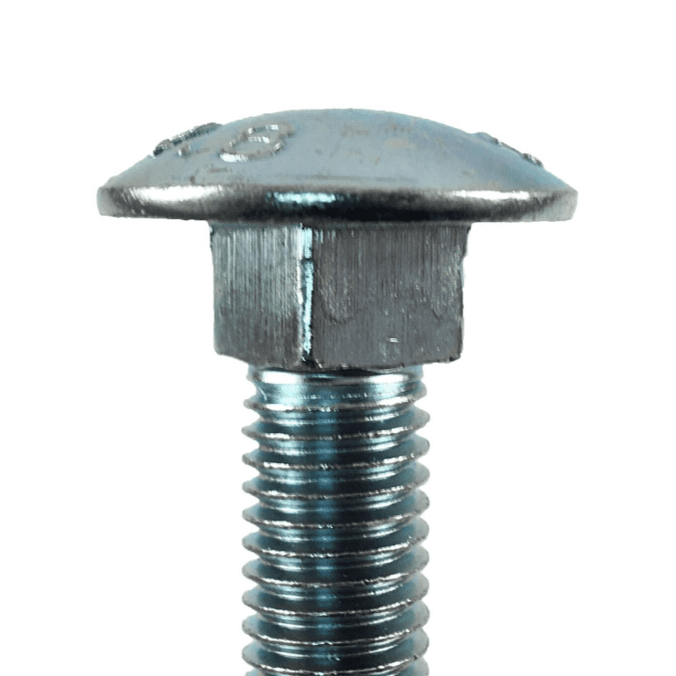M12 Cup Square Carriage Bolts With Hex Nuts Coach Screw Zinc Plated Timco Din603