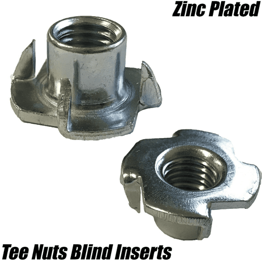 M12X14mm 4 Pronged Captive Blind Inserts Nut Hammer In Wood Furniture T Nuts