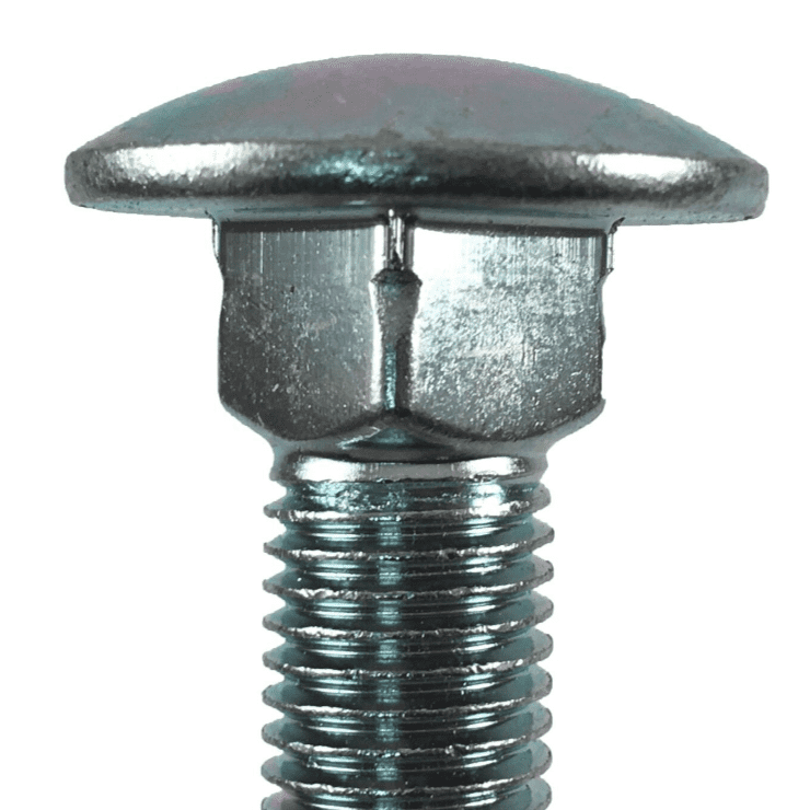 M16 Cup Square Carriage Bolts With Hex Nuts Coach Screw Zinc Plated Timco Din603