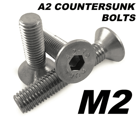 M2 A2 Stainless Steel Countersunk Bolts for Small Model Rc A2-70 Socket Screws